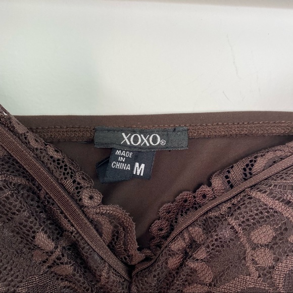 XOXO Chocolate brown ruched tank top - Picture 5 of 10